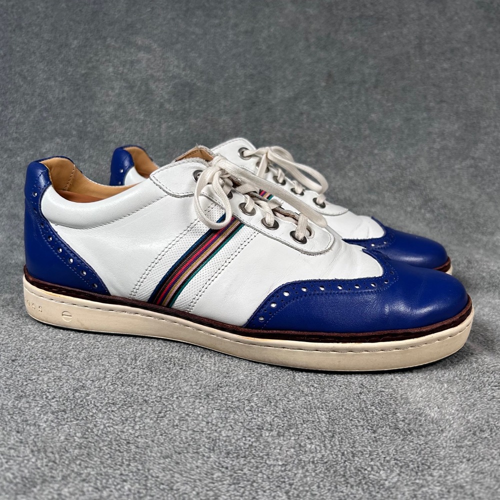 Royal Albartross Golf Shoes Kingsman London Leather White Blue Wingtip Mens 9
